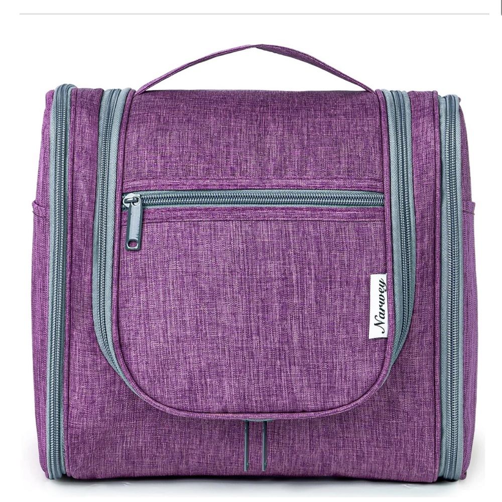 Purple Travel Storage Set with Hanging Hook and Durable Design
